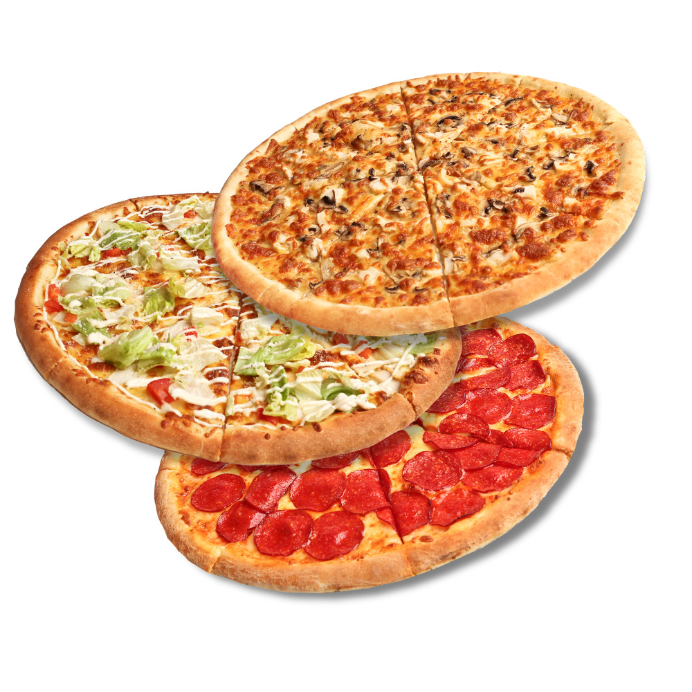 3 пиццы 42 см