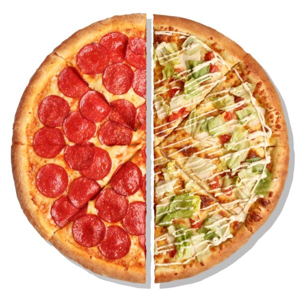 Пицца из половинок